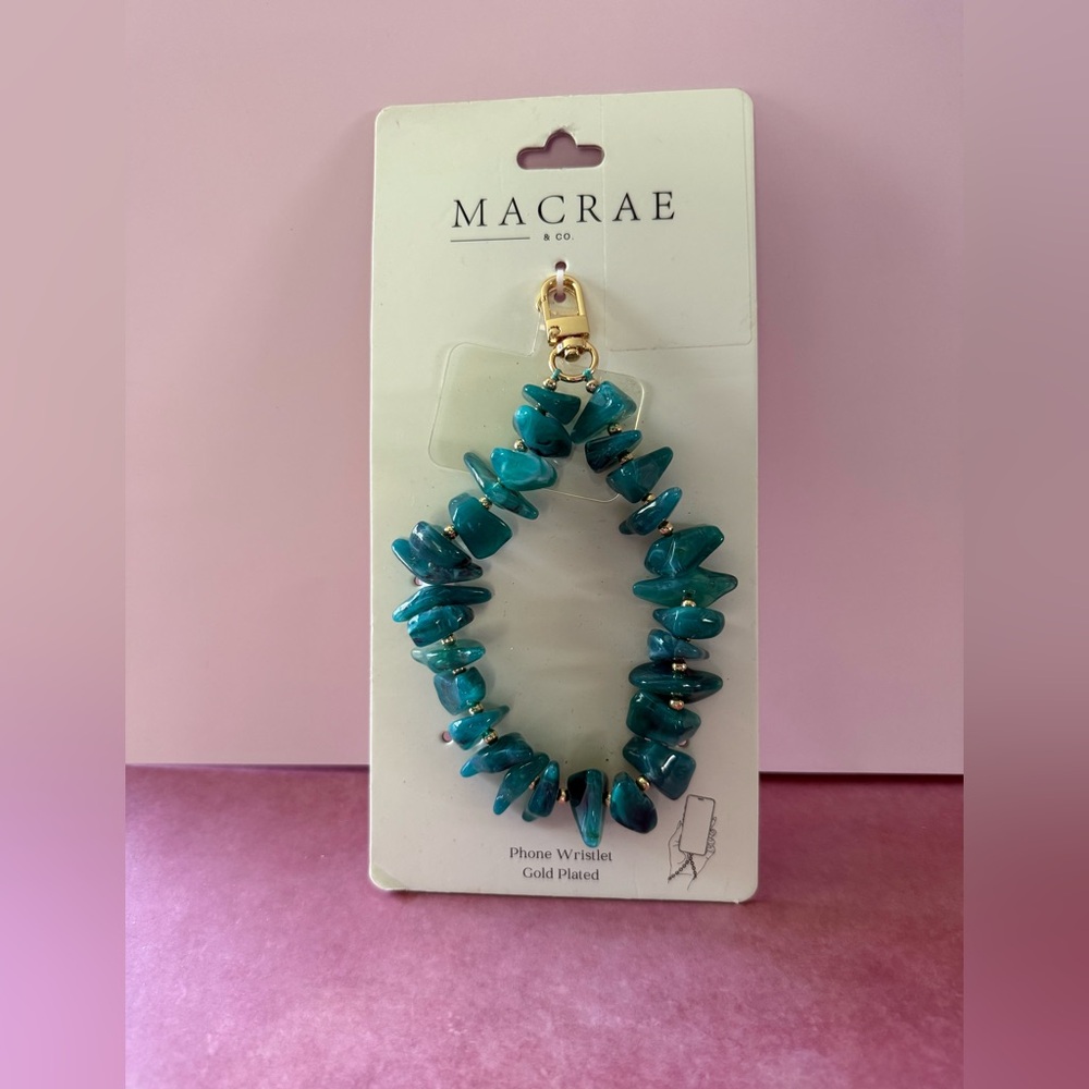 MacRae Teal Stone Phone Wristlet Bracelet